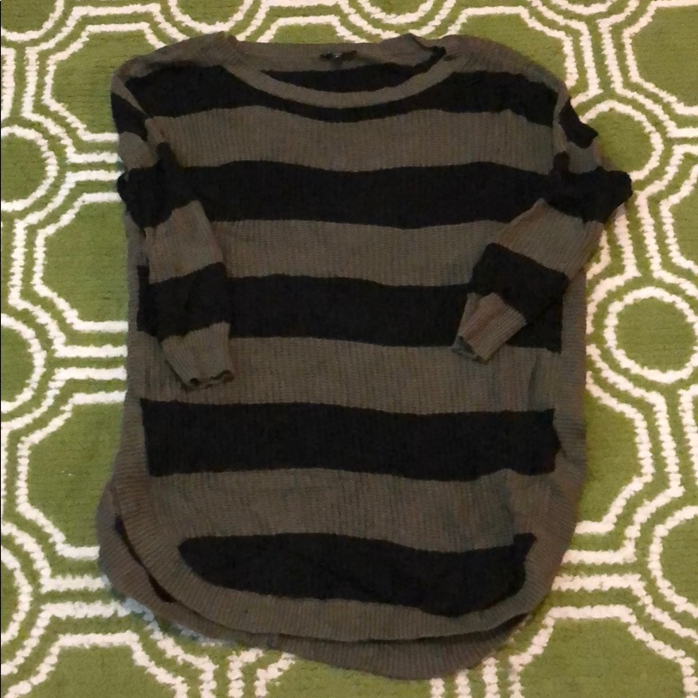 Express Green and Black stripe sweater!